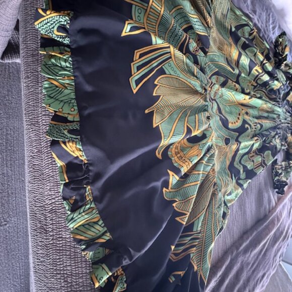 La Double J Alba Maxi Dress • Size M • Green Black Printed Statement Dress - Picture 4 of 6